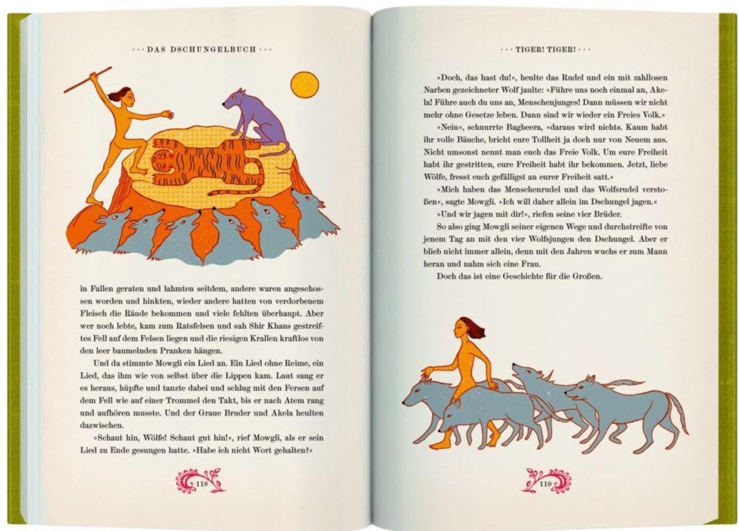 Peter Pan & Das Dschungelbuch – Kinderbuch Klassiker Bundle | MinaLima Bibliophile Ausgabe mit 9 interaktiven Elementen | Hochwertiges Bücher Set inkl. 2 exklusiven Postkarten