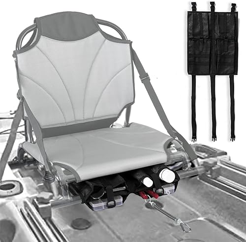 Bolsa de almacenamiento de malla para kayak, accesorios de equipo de kayak, compartimentos de almacenamiento para asiento de canoa de kayak, bolsa