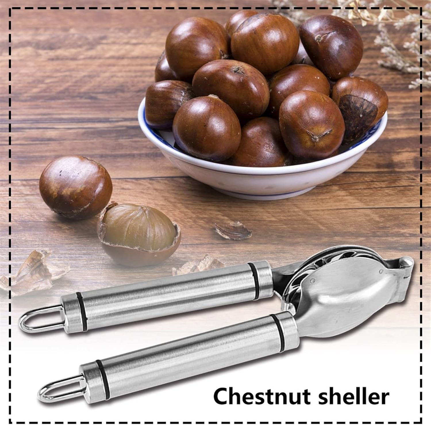 Nutcracker, Portable Stainless Steel Chestnut Shell Nutcracker Bottle Opener Kitchen Small Tools Household Tools Accessories (Silver)