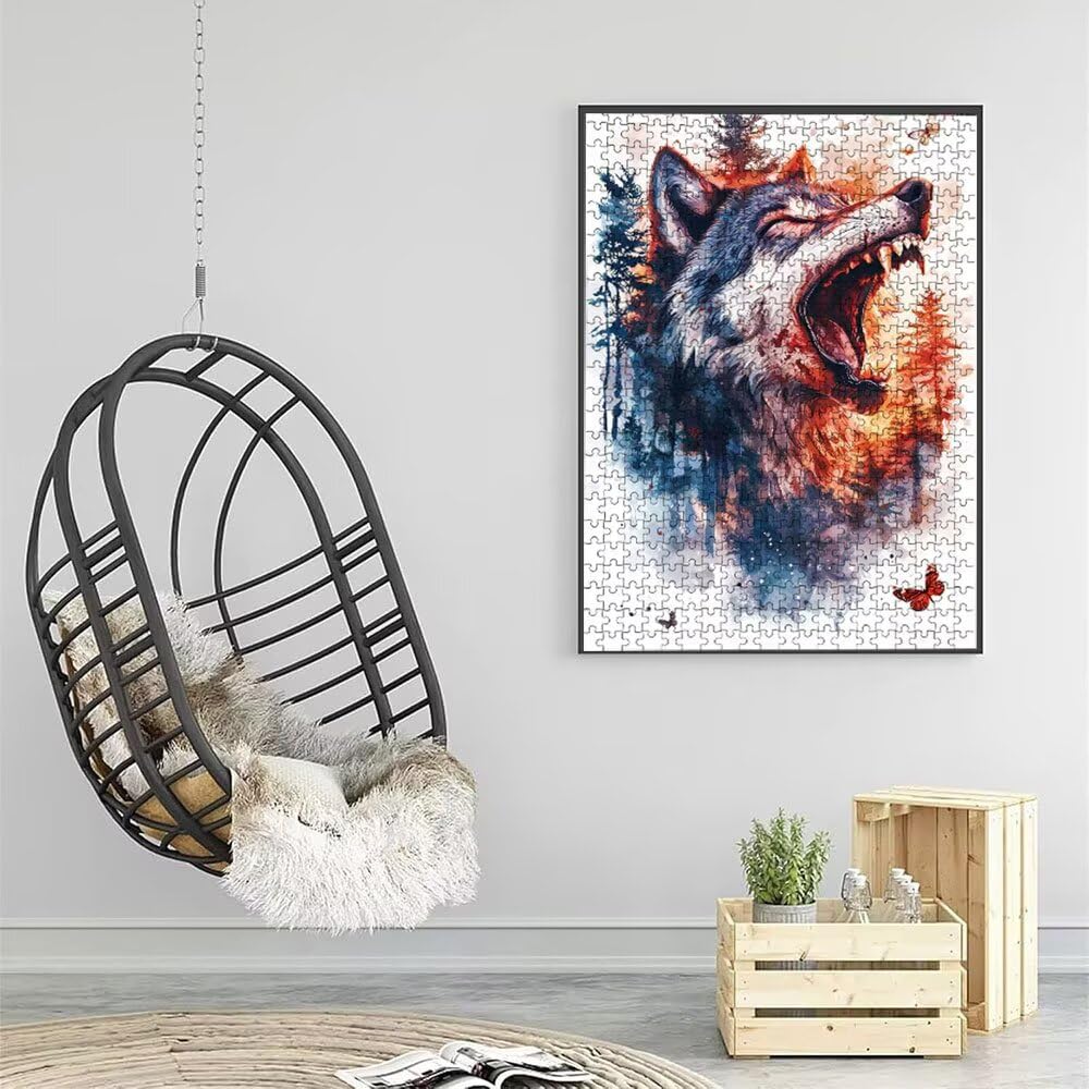 Puzzle 4000 Pezzi, Lupo Feroce 3D Puzzle per Adulti Impegnativo, Educa Puzzles Artistico, Divertente E Stimolante Puzzles Decorativo per La Famiglia, Regalo e Decorazione Pareti DX0YL6-971