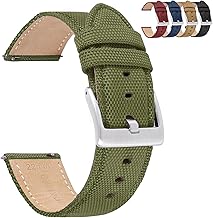 Unisex Quick-Release Nylon Watch Band with Stainless Steel Buckle – Durable Fabric & Water-Resistant Leather Lining (20mm/22mm)