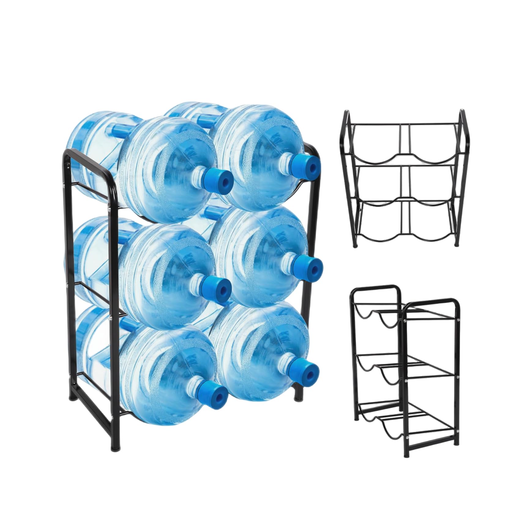 Water Jug Stand Water Cooler Jug Rack 3 Tier, 5 Gallon Water Bottle ...