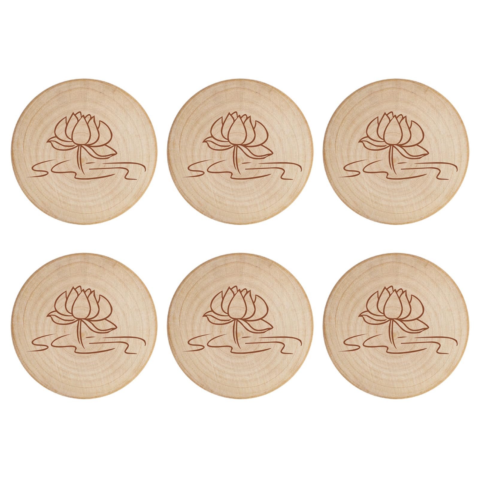 Buxuaaaa 6pcs Simple Round Wood Refrigerator Magnet Bottles Opener Fridges Magnet Can Opener Wedding Favor Gift Small Round Can