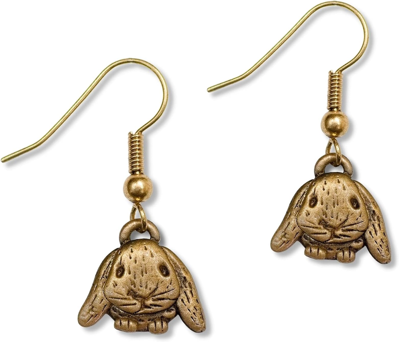 Bronze Lop-Eared Rabbit Earrings by The Magic Zoo