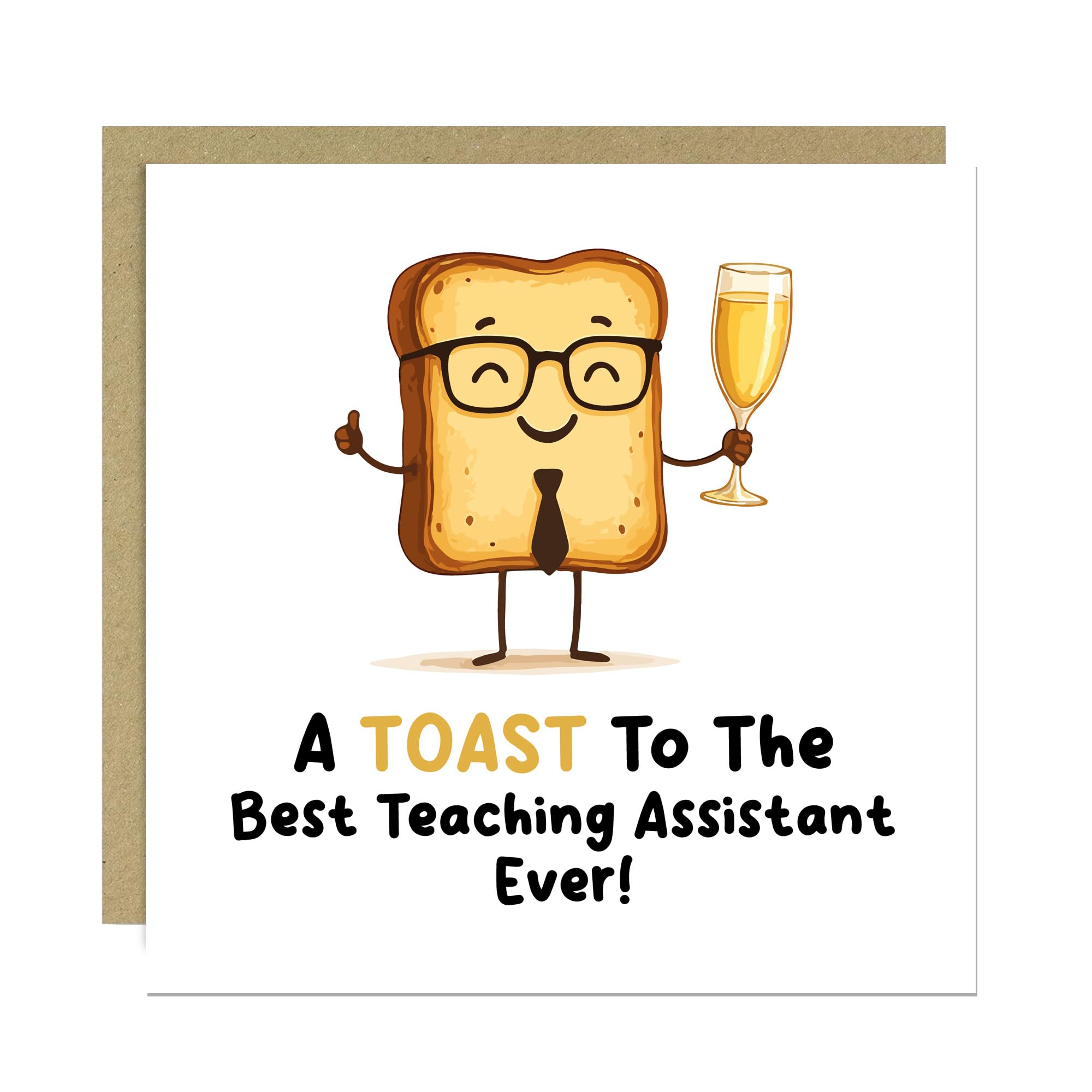 RED OCEAN Novelty Leaving School Nursery Card For Teaching Assistant A TOAST Novelty Card For Teacher End of Term Goodbye Leavers Teacher From Student Kids