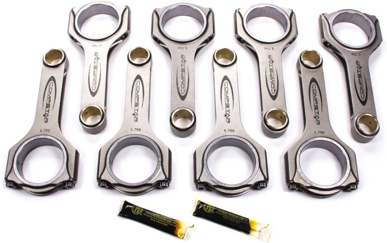 CSA6200CS2A2AH Sbc Forged H-Beam Rod (6.200/2.000), 1 Pack