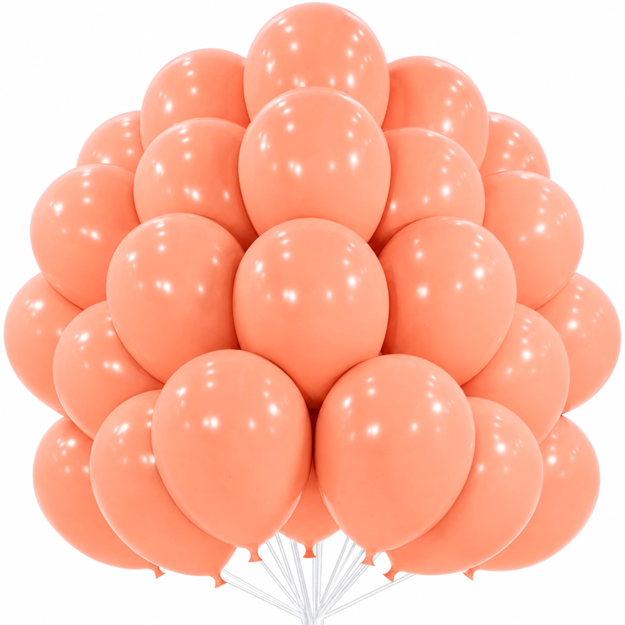 PartyWoo Peach Balloons 50pcs Light Orange Latex Helium Balloons 12 Inch