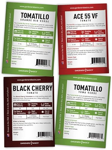 Miniatura 4 de Gardeners Basics, Semillas de tomate para plantar 16 semillas de tomate reliquia, Tiny Tim, semillas de tomate cherry, semillas de bistec, semillas