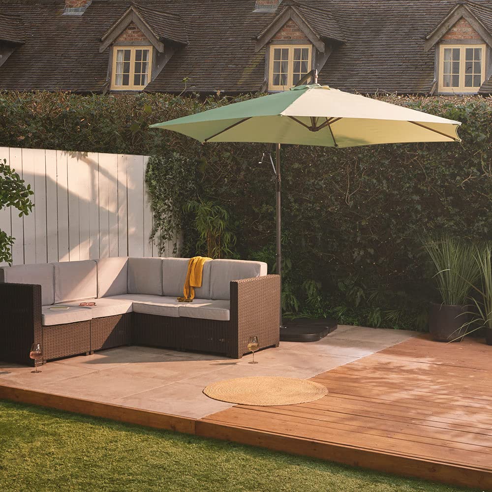 VonHaus Garden Parasol Umbrella Cantilever 3m Banana Hanging Umbrella