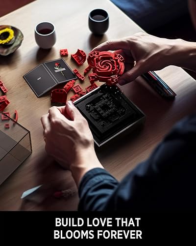 Miniatura 3 de Nifeliz ROSEEVER NF10256 - Juego de construcción de flores artificiales, decoración única para el día de la madre, ideal para cumpleaños,