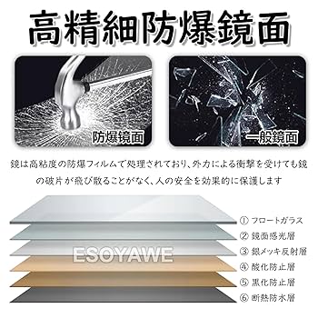 Amazon.co.jp: 壁掛け 楕円形 ミラー・鏡 非対称 不規則な形