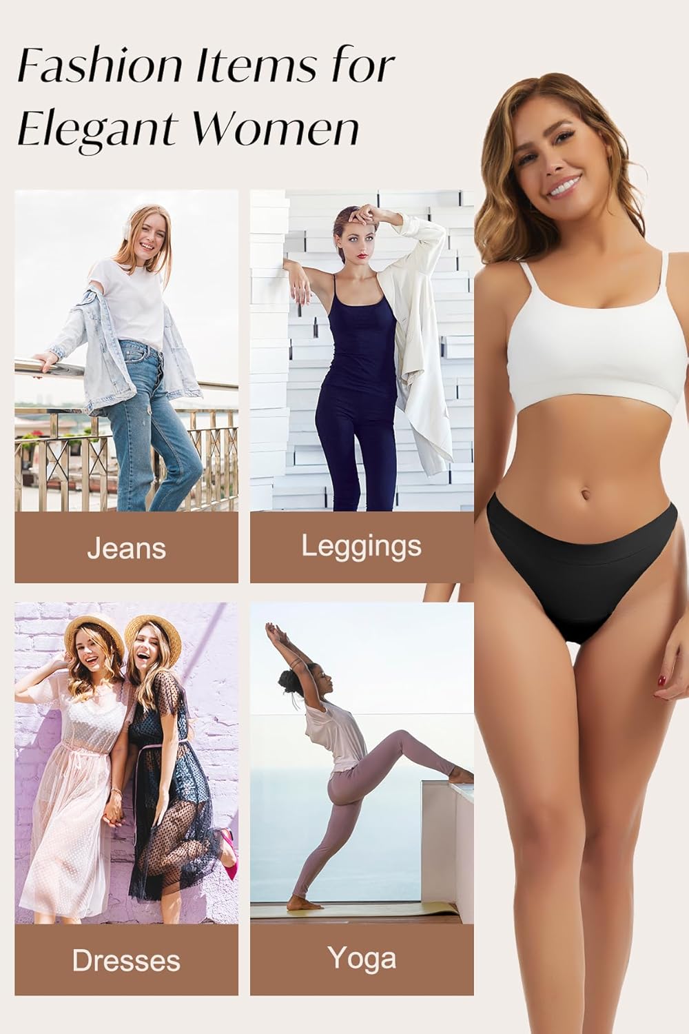 Camel Toe Thong Underwear for Women Cameltoe Proof Concealer No Show Panties Liners Stretchy Workout G-Strings - Image 5