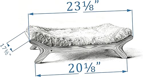 Miniatura 9 de Base de cama elevada para perro y colchón con funda lavable, tamaño pequeño, natural S de hasta 40 libras
