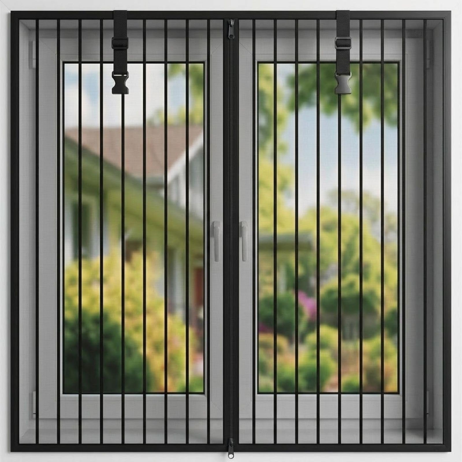 Zip Fiberglass Window Screen, Hook&Loop, Multi Color/Sizes, Doors RV(Black,65x140cm)