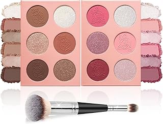 Paleta de rubor, 6 colores de maquillaje en p...