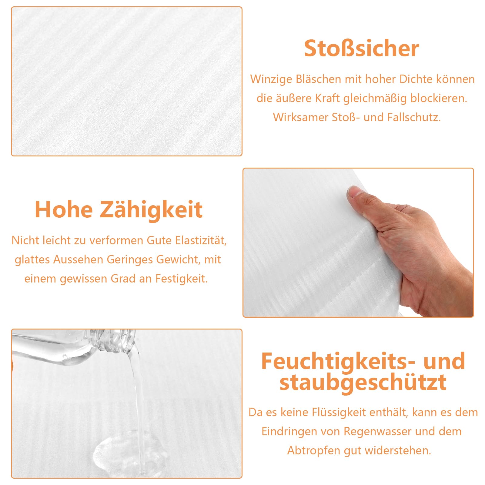 100 Stück Verpackungsmaterial 33x33cm Schaumfolie Umzugsmaterial Luftpolsterfolie Umzugskarton Schaumstoffverpackung Umzug Kartons Verpackung Schaumstoff Beutel für Glas, Möbel, Porzellan, Geschirr