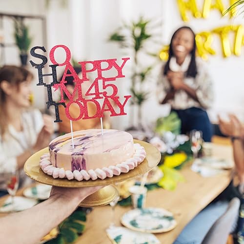 Miniatura 4 de Decoración para tartas con purpurina para 62 años de edad, suministros de decoración de fiesta de cumpleaños, regalos divertidos de feliz cumpleaños
