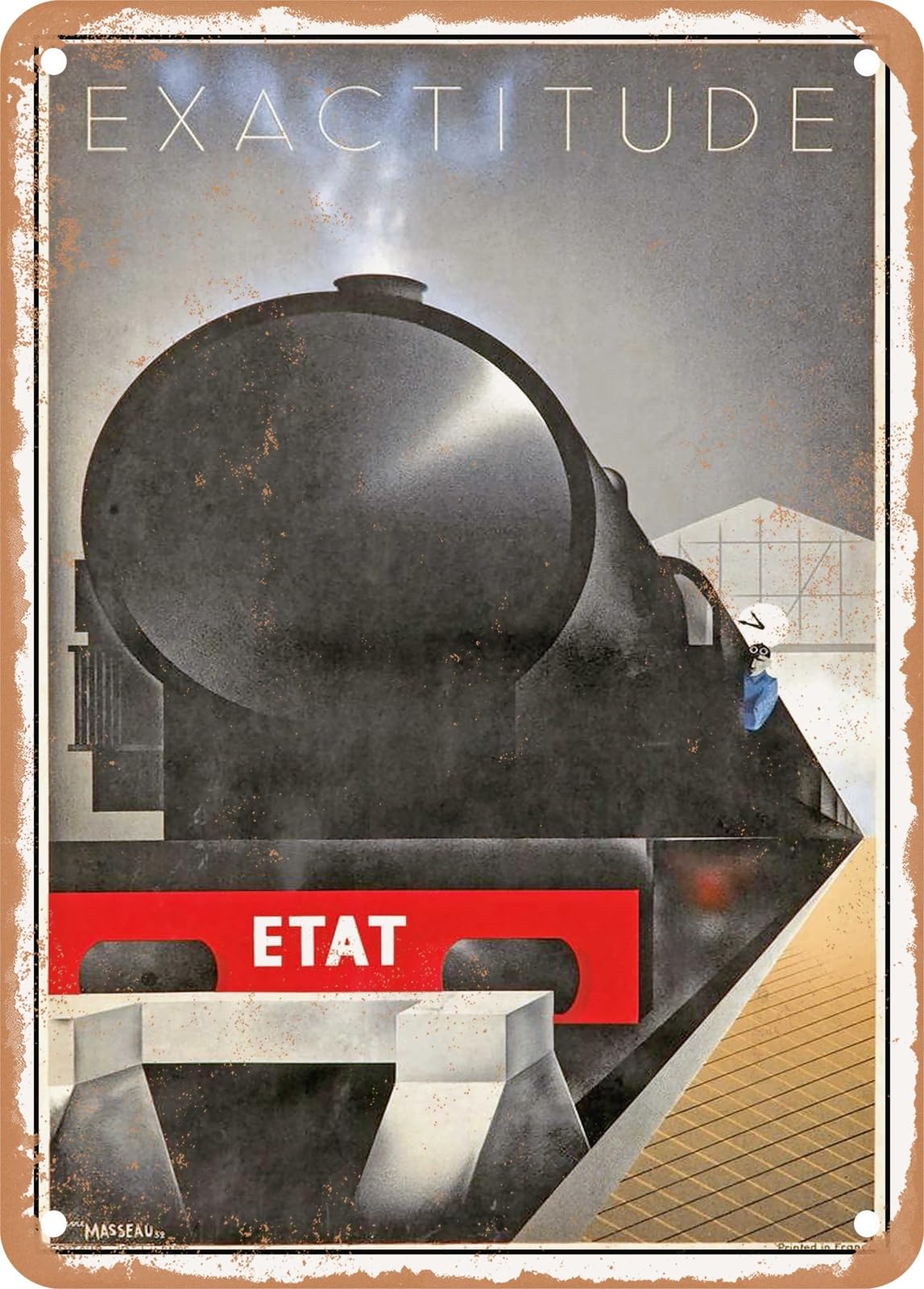METAL SIGN - 1932 Accuracy SNCF Vintage Ad home decor