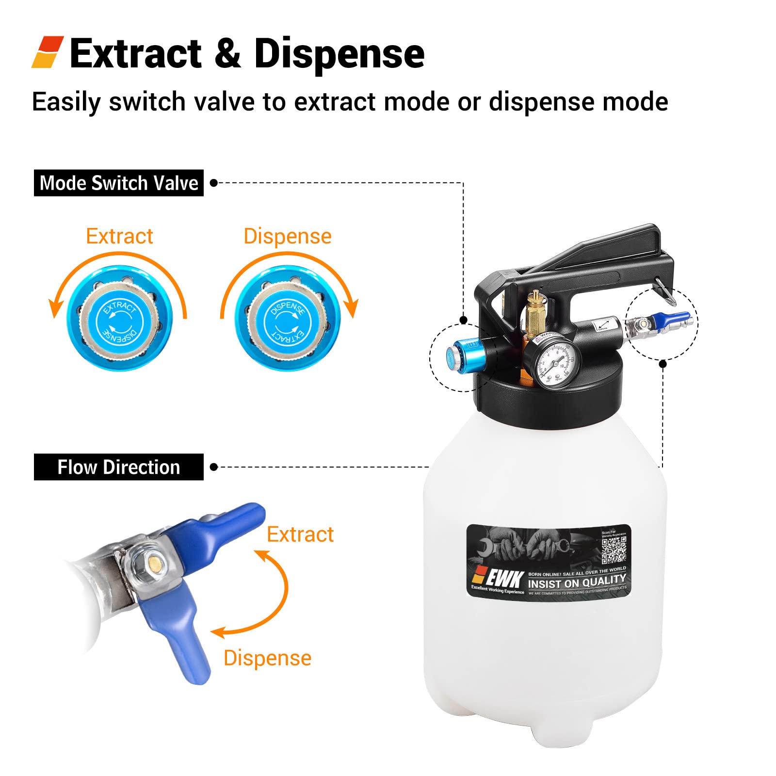 EWK Patented 6L Automatic Transmission Fluid Pump Fluid Evacuator and
