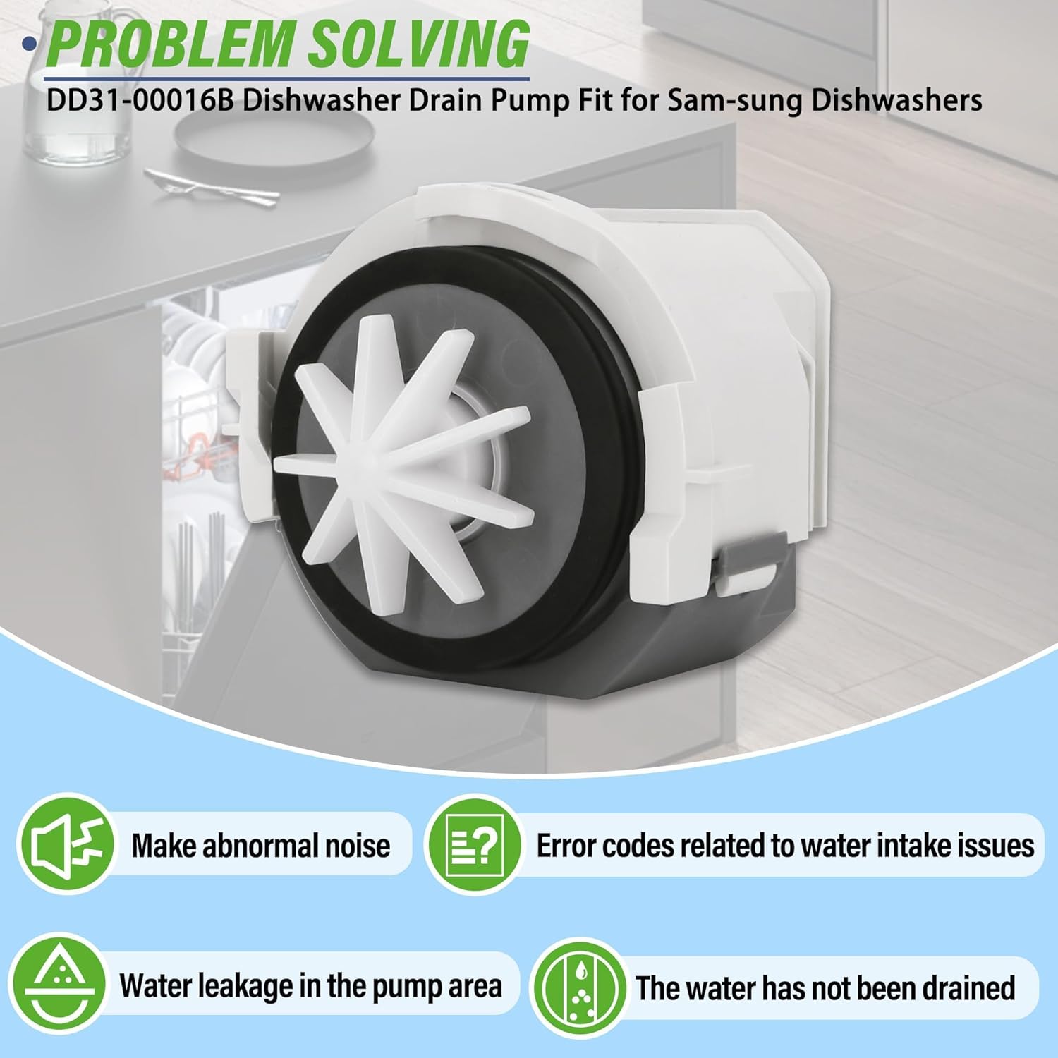 DD31-00016B BD15-3C Dishwasher drain pump Fit for Sam-sung DDW24G9000APDA DW80CB545012AA