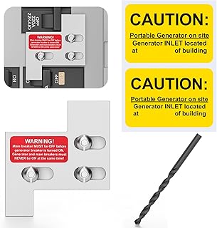 Generator Interlock Kit Compatible with GE 150 & 200 Amp Panels, 1 1/4" Spacing | Interlock Switch Kit for Safe Power Transfer, Fits GE Load Centers