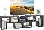 KOTEK TV Stand for 50 55 60 65 Inch TV, 3 Pieces Free Combination Bookshelf Organizer, TV Console Table with Open Storage Shelves, Modern Entertainment Center for Living Room, Bedroom (White)