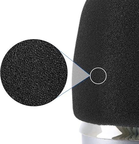 Miniatura 3 de YOUSHARES Espuma para parabrisas de micrófono, cubierta de micrófono, filtro pop para parabrisas y protector para micrófonos de condensador Blue