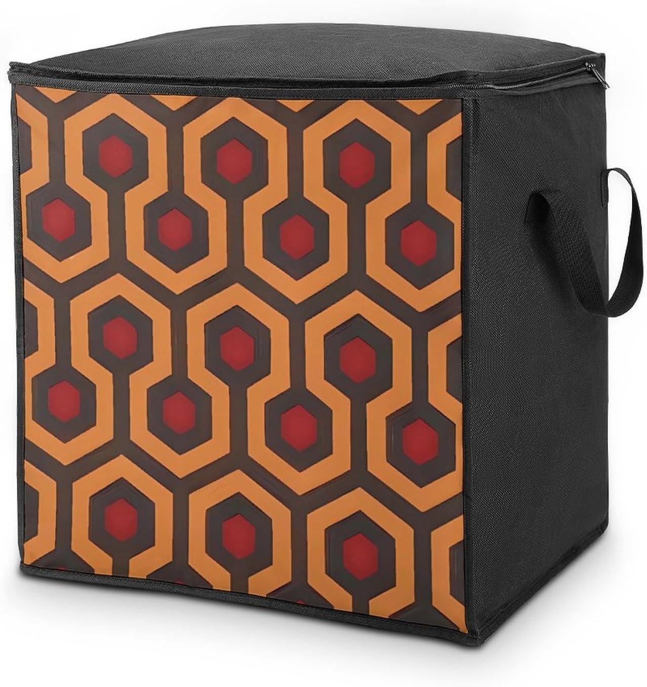 Shining Overlook Storage Bag with Zippers And Handle Extra Large Bedding Comforter Storage Bag Foldable Blanket Storage Bags Fabric Moving Bags for Closet Organizer (70L)
