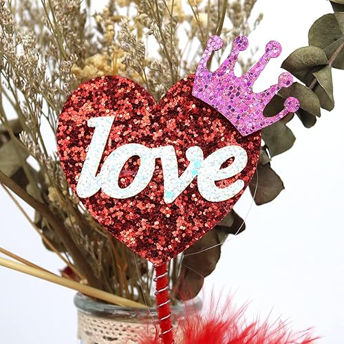 Miniatura 8 de Kistreao Diadema de San Valentín, banda para el cabello con corazón brillante, accesorios para el cabello para niñas y mujeres, regalo de fiesta