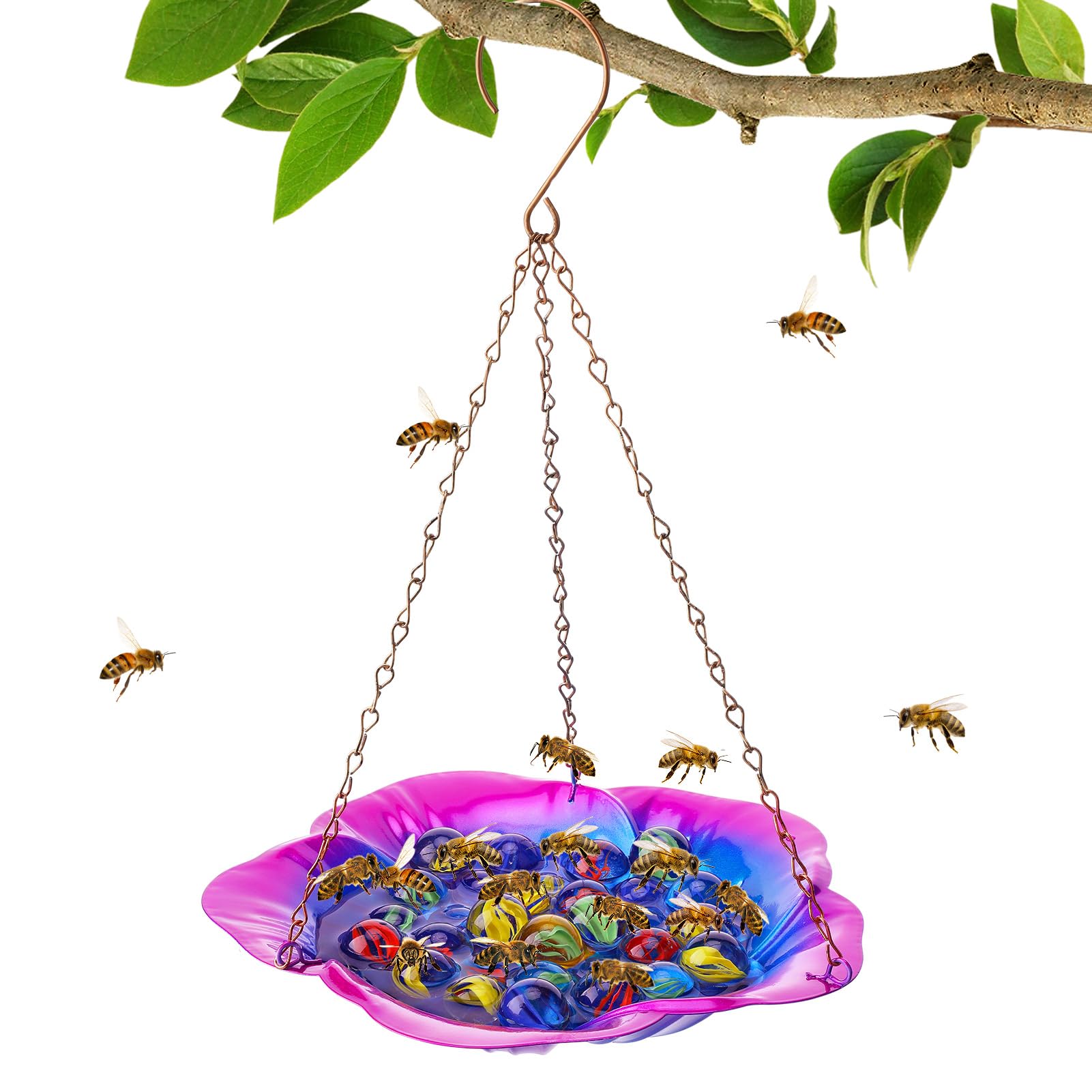 Acostop Hanging Hibiscus Bee Feeder