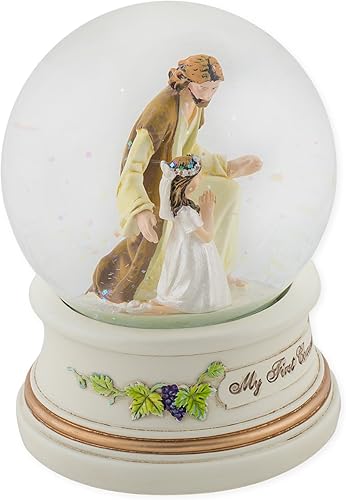 Miniatura 3 de Roman Giftware Inc., Sacramentos, Primera Comunión, Domo Musical de 5.5 pulgadas de alto, 3.937 in de alto, religioso, inspirador, duradero (5 x 4 x