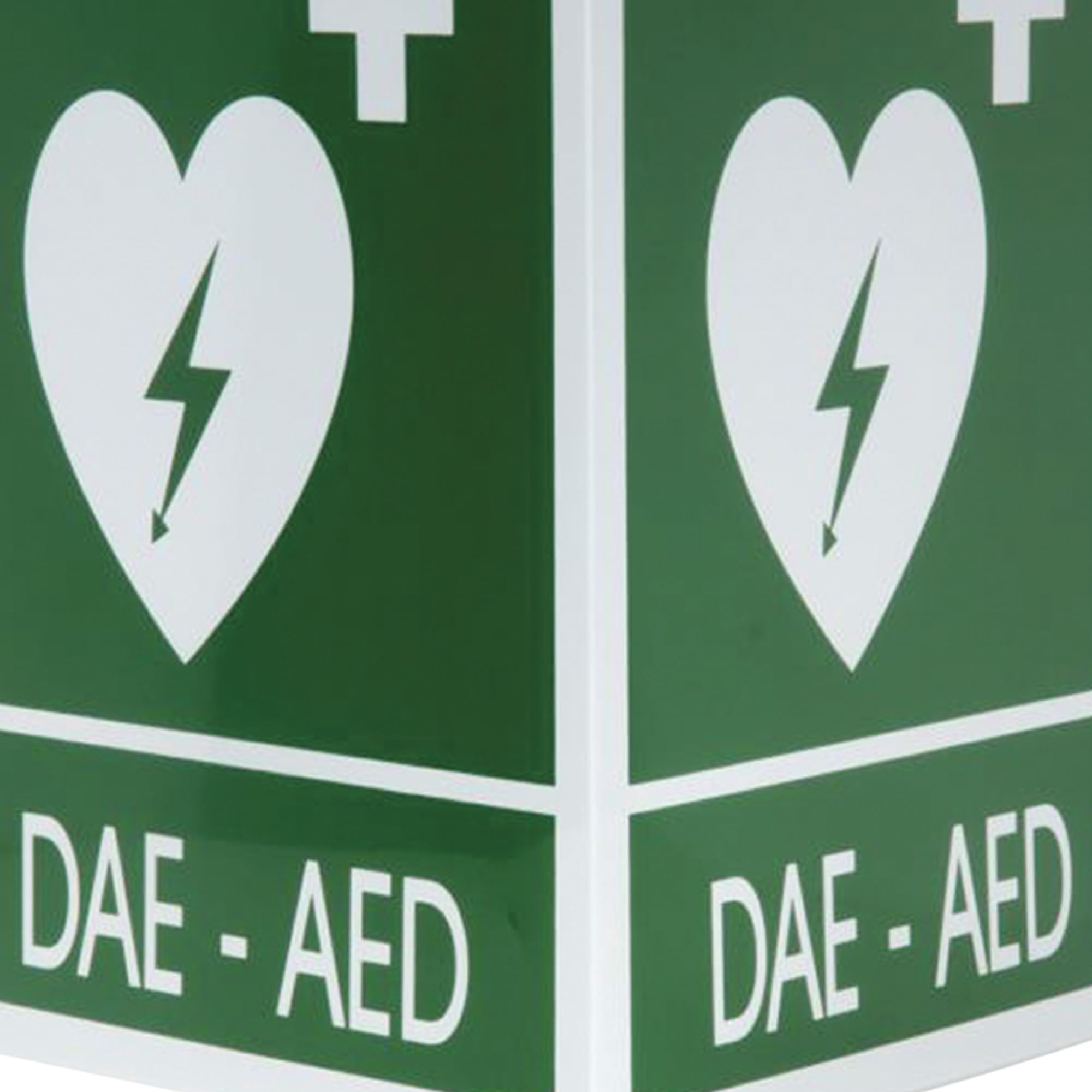 PVS - 35327 DAE/AED-Schild aus Aluminium, 34 x 36 cm, für Defibrillatoren