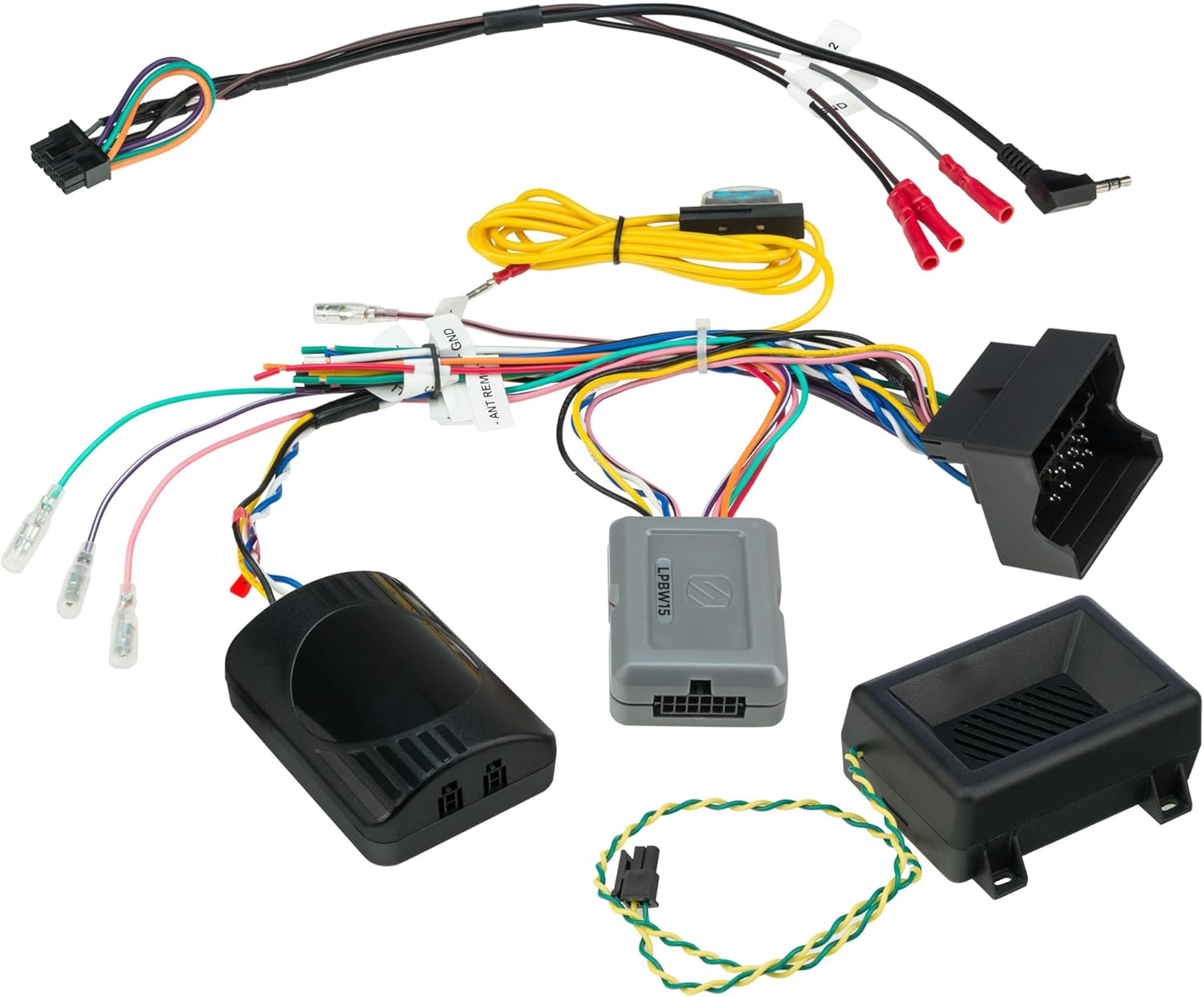 Scosche LPBW15 Link+ Radio Replacement Interface Adapter Compatible with Select 2004-16 BMW Vehicles - Car Stereo Wiring Harness - Steering Wheel Control - See Guide in Images for Vehicle Fitment