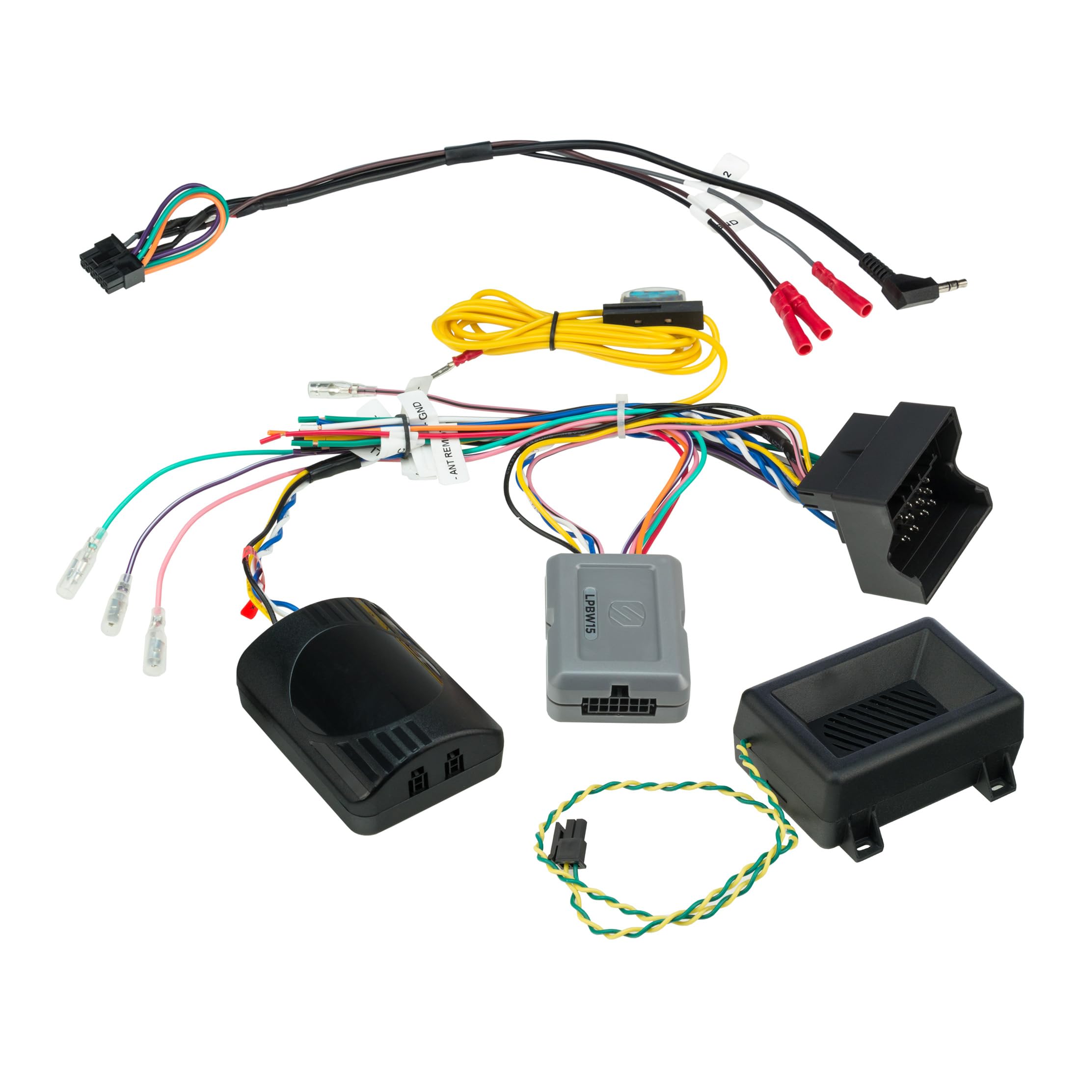Scosche LPBW15 Link+ Radio Replacement Interface Adapter Compatible with Select 2004-16 BMW Vehicles - Car Stereo Wiring Harness - Steering Wheel Control - See Guide in Images for Vehicle Fitment
