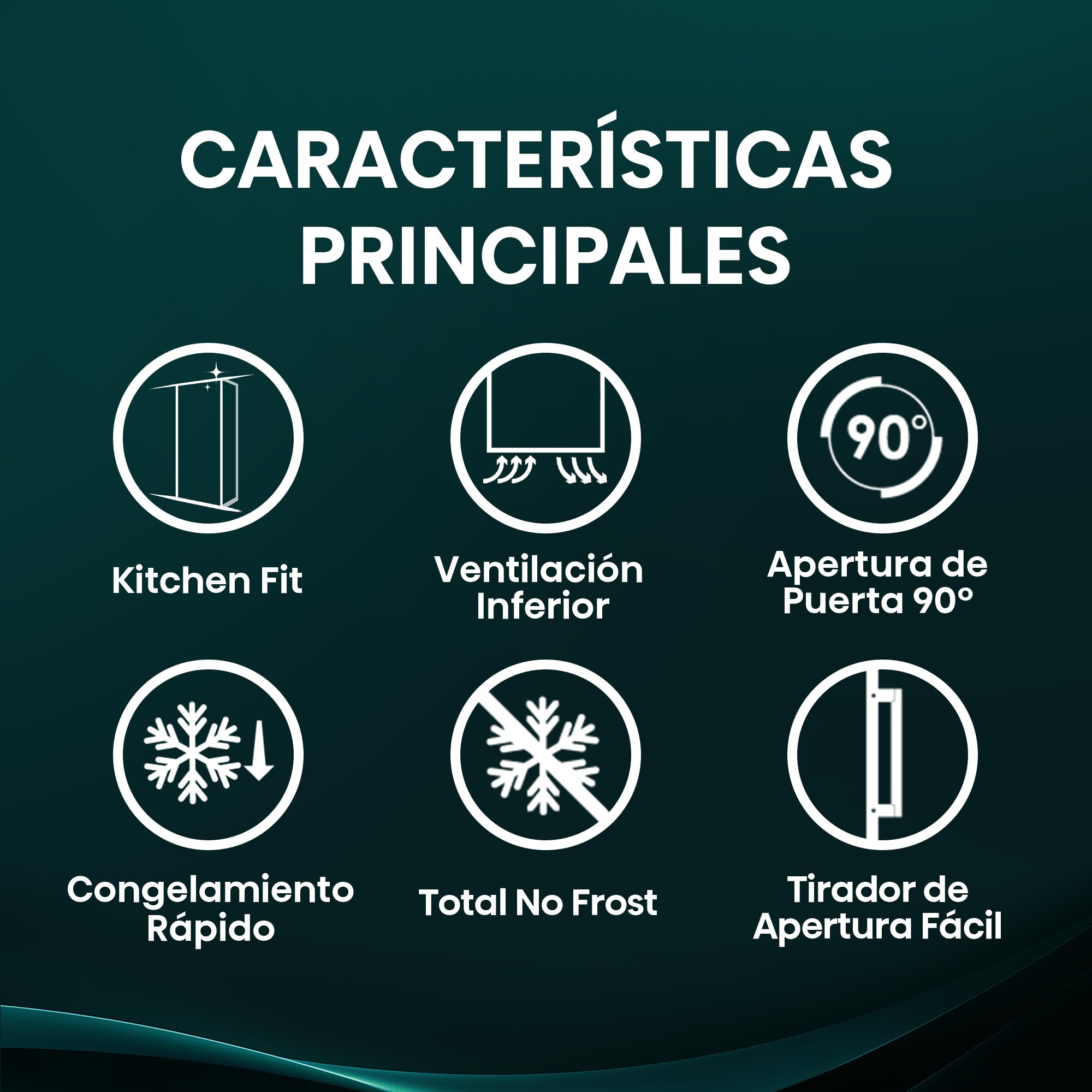 Hisense FT3K310SEWE1 - Congelador Una Puerta Total No Frost Kitchen Fit, 312L, 186cm, Ventilación Inferior, Congelamiento Rápido, Tirador de Apertura Fácil, Apertura de Puerta 90º, WiFi, Blanco