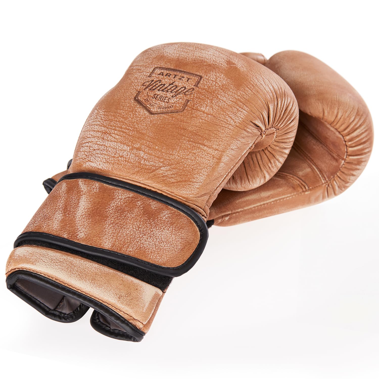 ARTZT Vintage Series Boxhandschuhe Rindsleder | Authentischer Vintage-Look | Ideal für Sparring, Boxsack & Pratze | Für Männer, Frauen & Jugendliche | Handgelenkschutz | Umweltfreundliche Verpackung