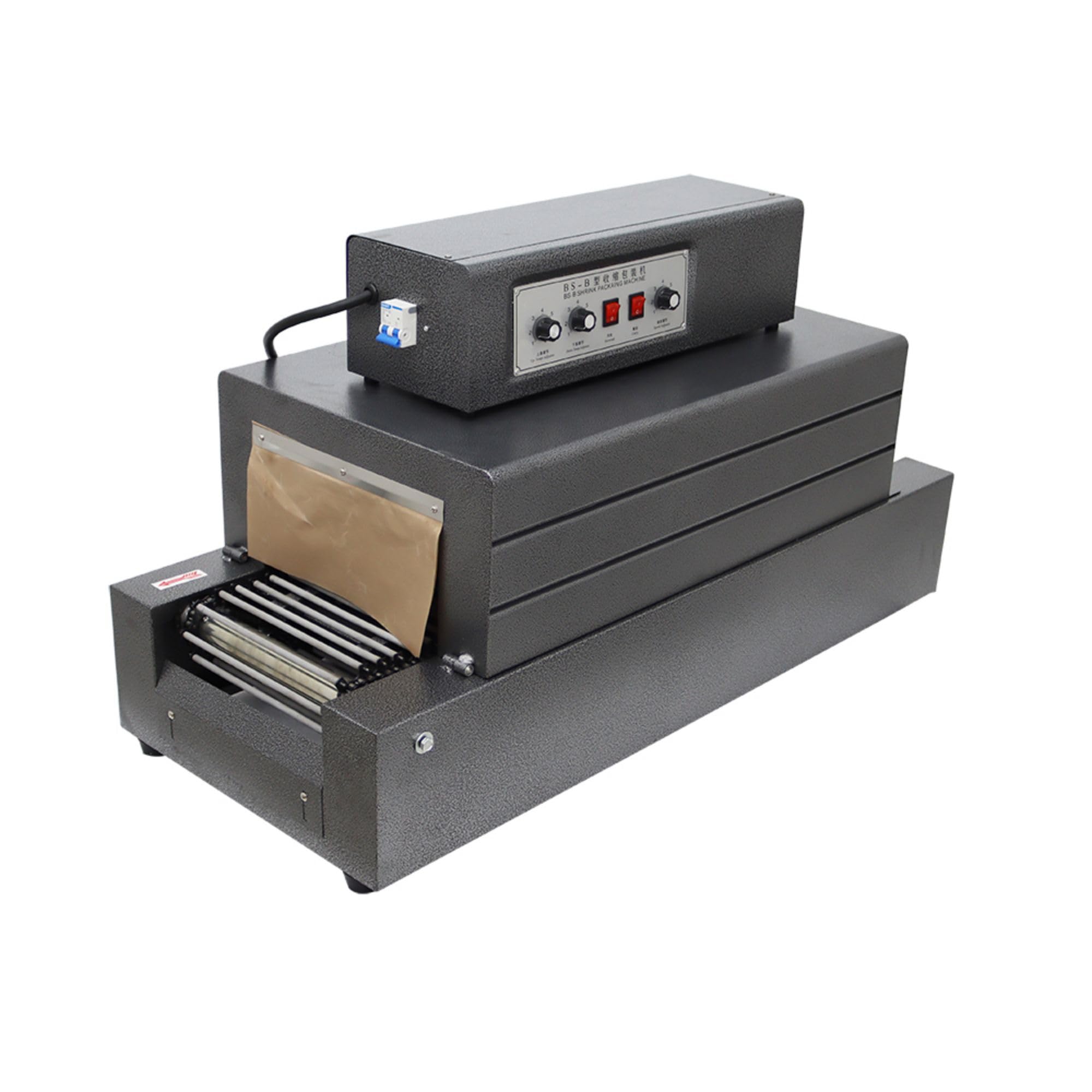 WYDDDARY Shrink Wrap Machine Chain Type Heat Shrink Packaging Machine Electric Tunnel Packaging Equipment for POF PVC (12X6inch Max Shrink Size) 220V