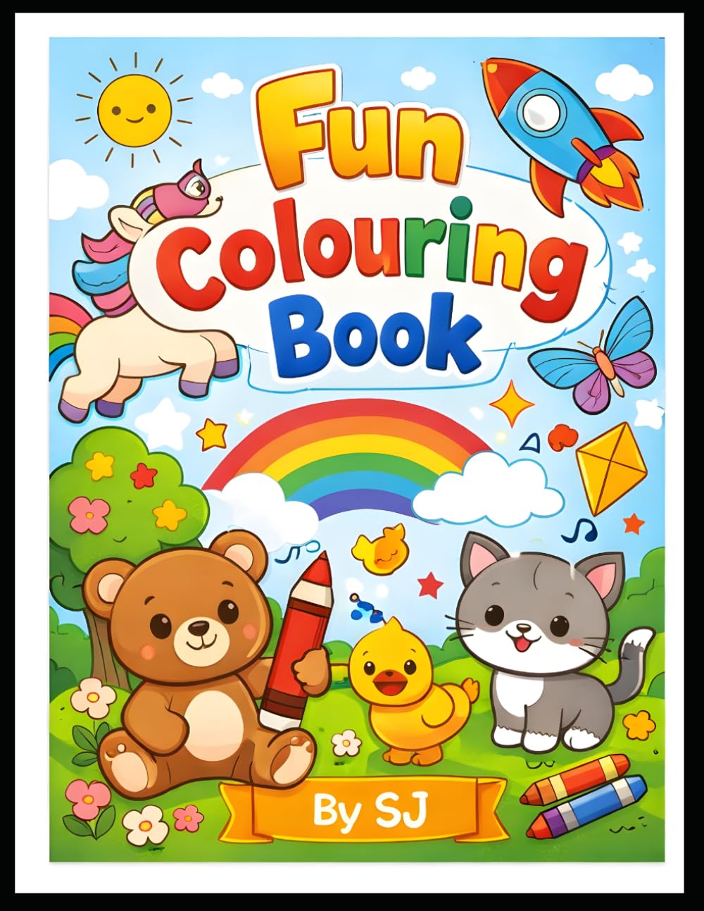 Cute Animal Fun Coloring: Fun and Easy Coloring Pages for Toddlers and Preschoolers Ages 2 to 6