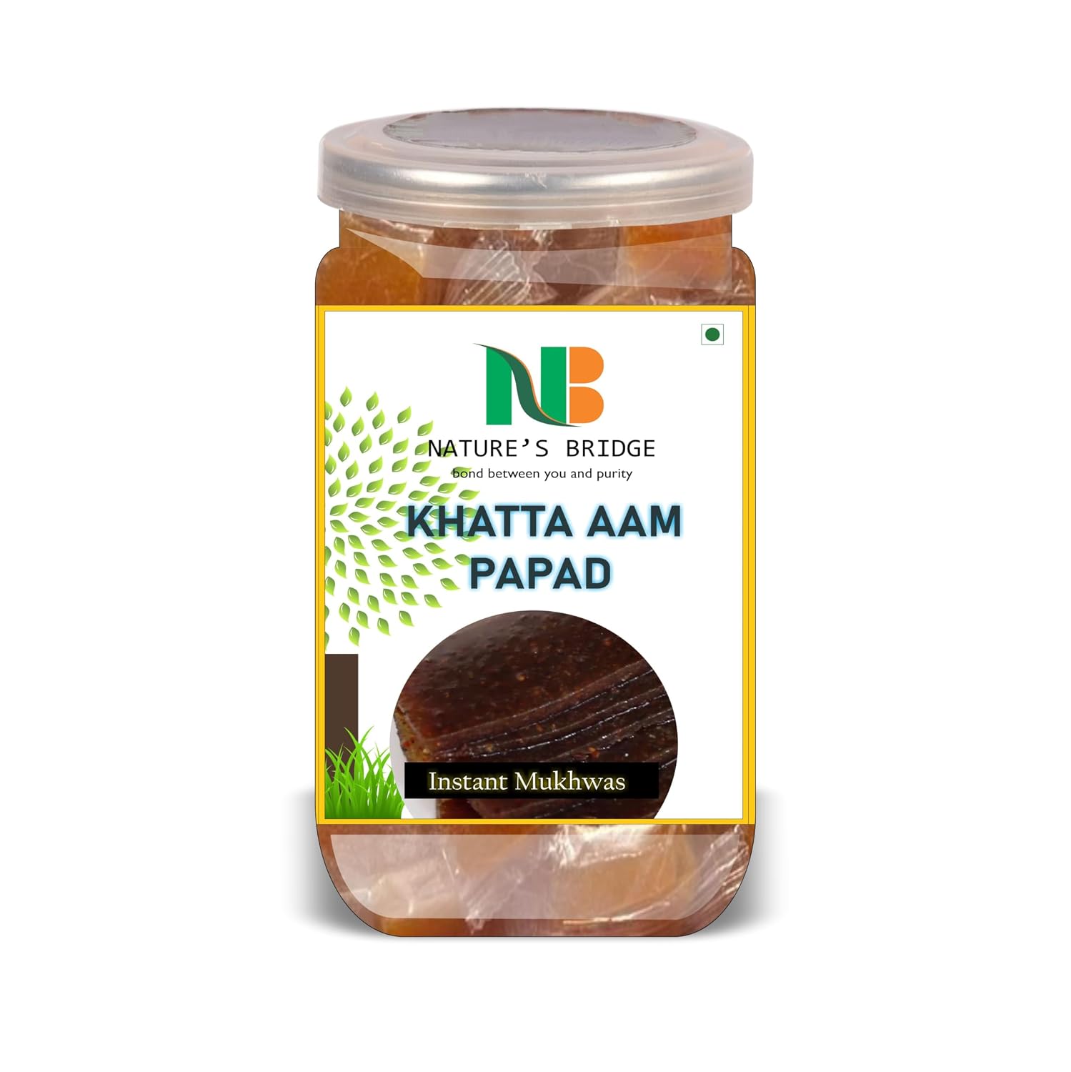 NATURE'S BRIDGE Khatta Aam Papad 300 Gram Airtight Container