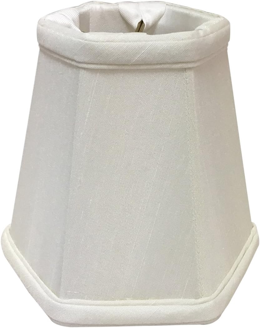 Hottest Sale Royal Designs, Inc Modified Bell Clip on Chandelier Lamp Shade, Mouton, 2.5 x 5 x 4.25, White (CS-715WH-6)