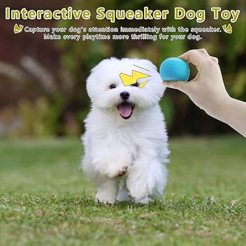 Miniatura 5 de Magicorange Paquete de 40 mini pelotas de tenis chirriantes, pelotas de tenis de 1.5 pulgadas para perros, coloridas y fáciles de atrapar para