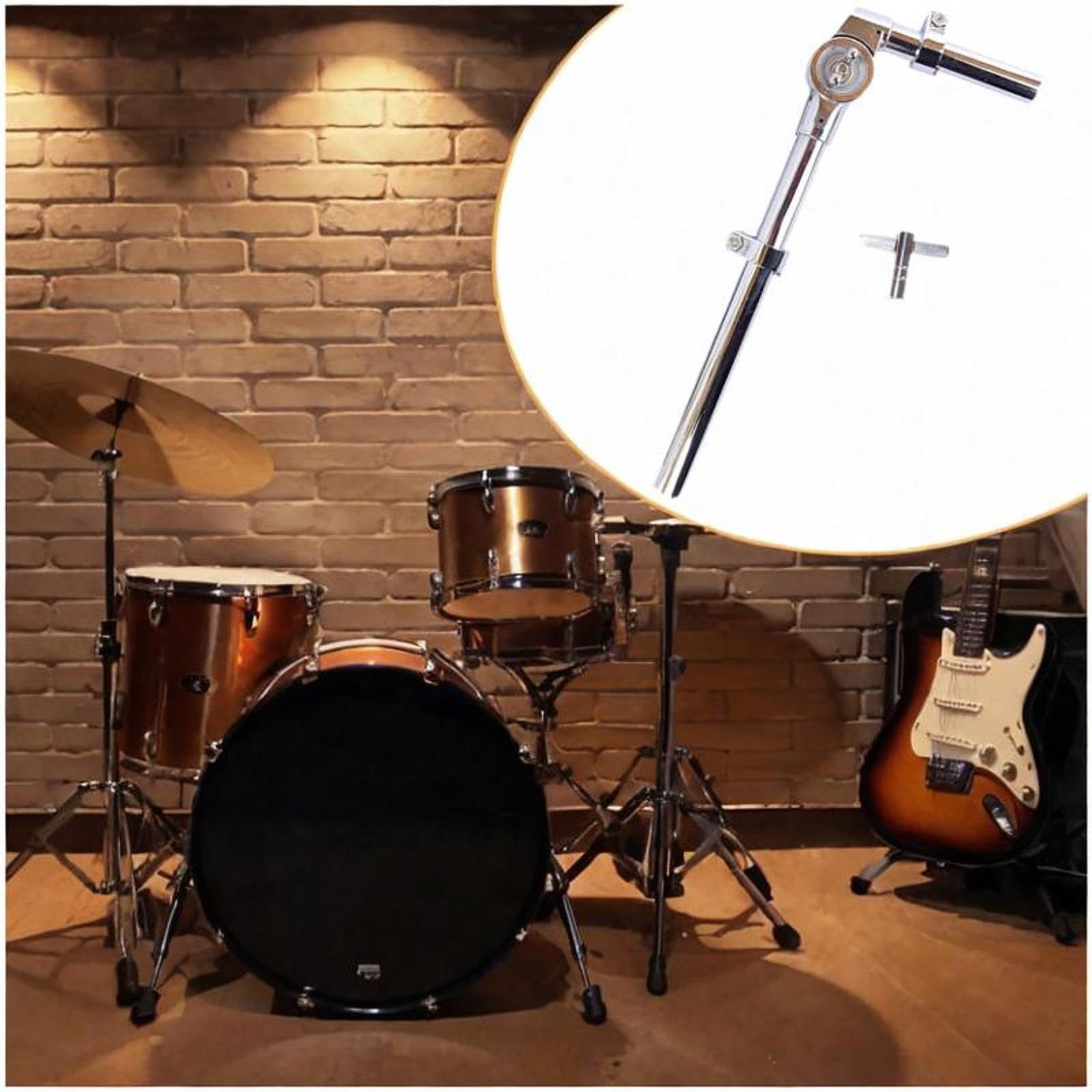 Amagogo Support de fixation pour tom, matériel métallique, pince de percussion professionnelle, support de fixation pour tom, pour entraînement en concert, 1 Pièce