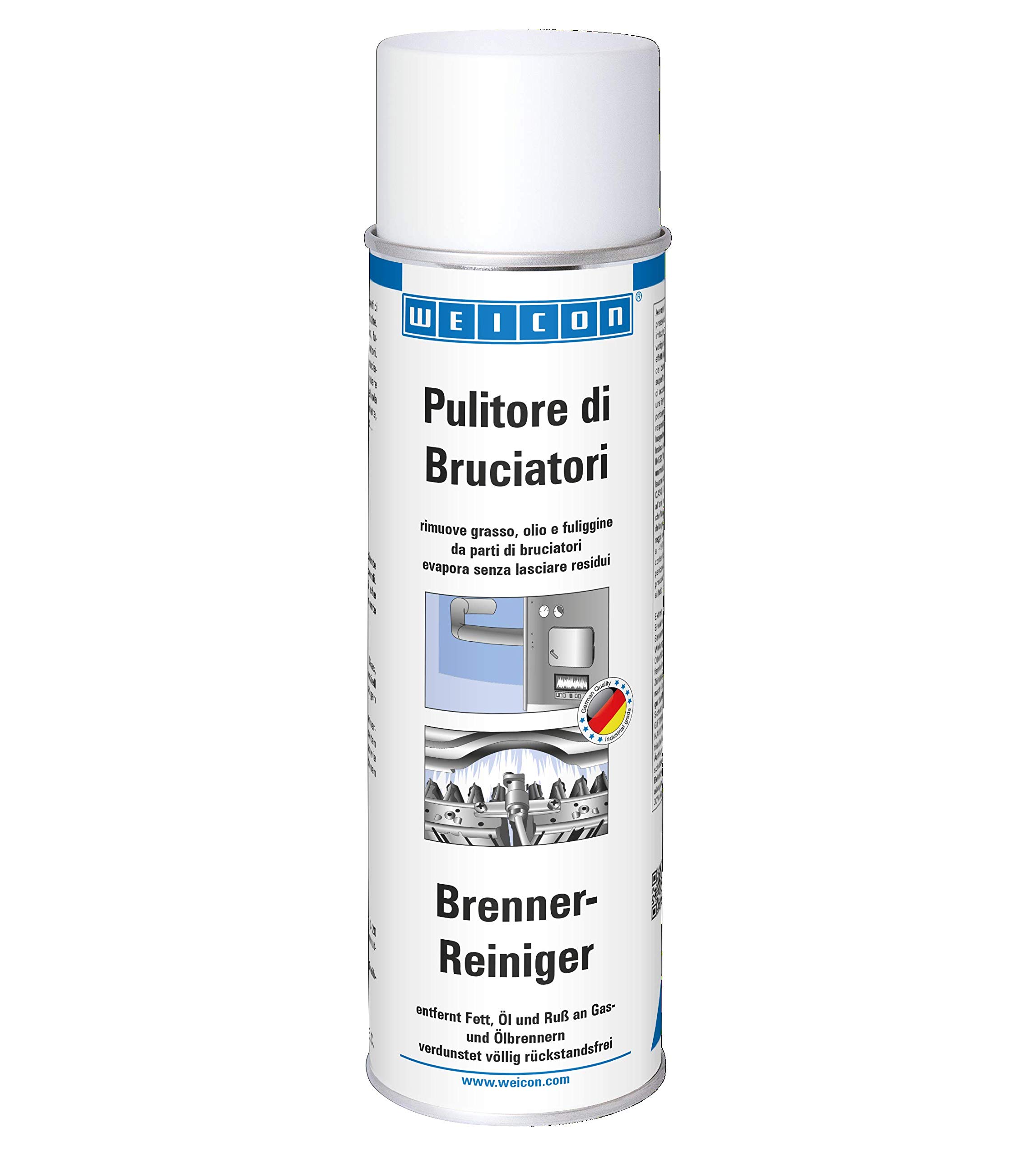 WEICON Detergente per Bruciatori 500 ml | Sgrassante e antisporco per caminetto e tubo della stufa | Incolore