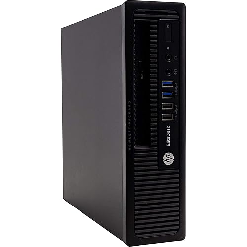 HP Elitedesk 800 G1 USFF Ultra-Slim High Performance Business Desktop Computer, Intel i7-4770s up to 3.9 GHz, 16GB RAM, 240GB SSD, DVD, Windows 10 Professional 64 Bit (Renewed)