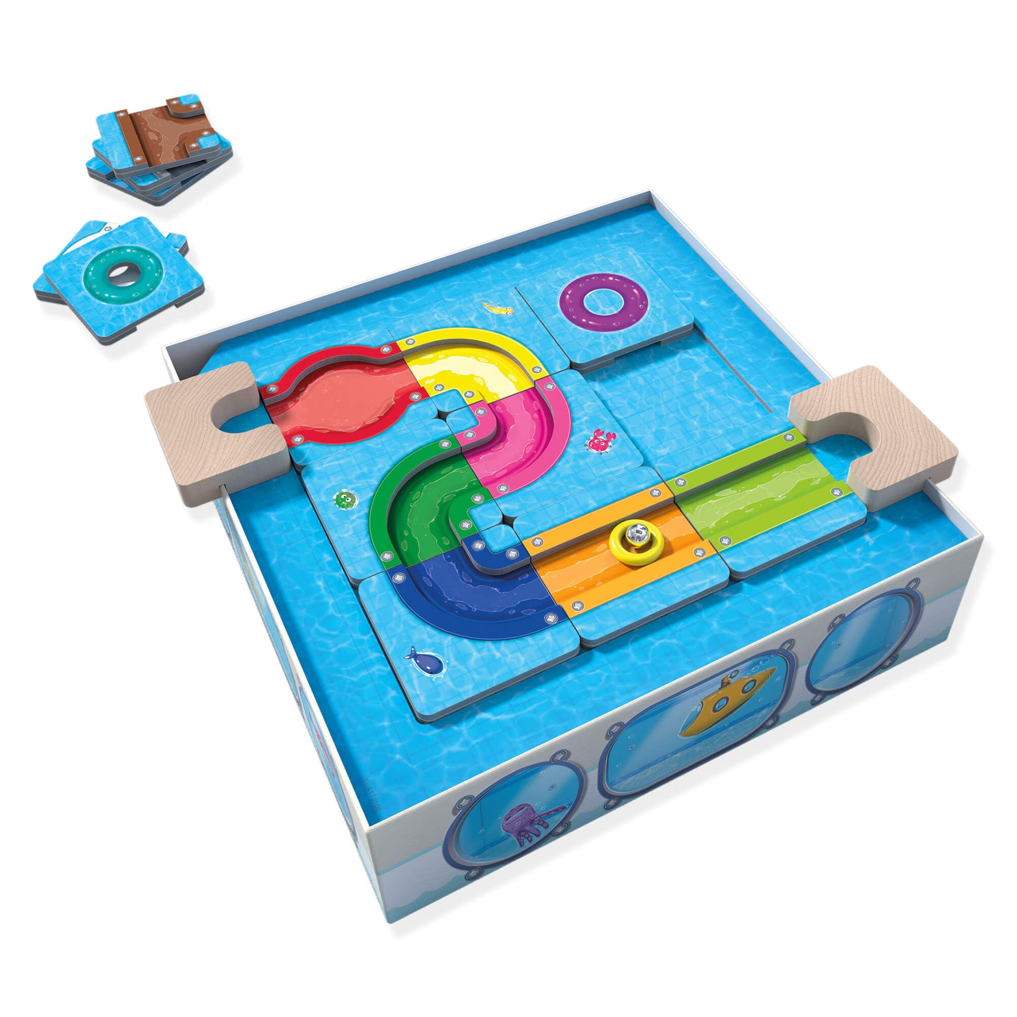 HABA Logic Games Splash Labyrinth, Yellow, 10" L x 8" W x 2" H - Image 4