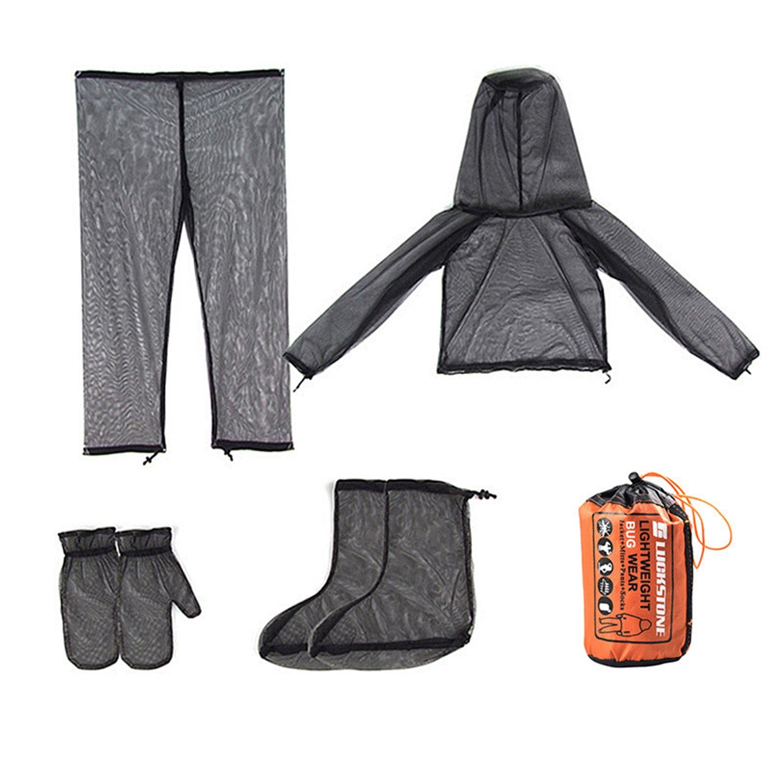 Anti-Mosquito Insect Repellent Bee-Keeping Mesh Hood Jacket Pant S M| Camping Accessories Kit | Hiking Gear Essentials