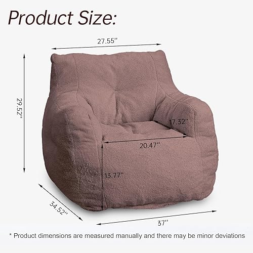 Miniatura 11 de Recaceik Sillones puff copetudos, suave relleno con relleno, sofá esponjoso y perezoso, tumbona imperial gigante para dormitorio, sala de estar,