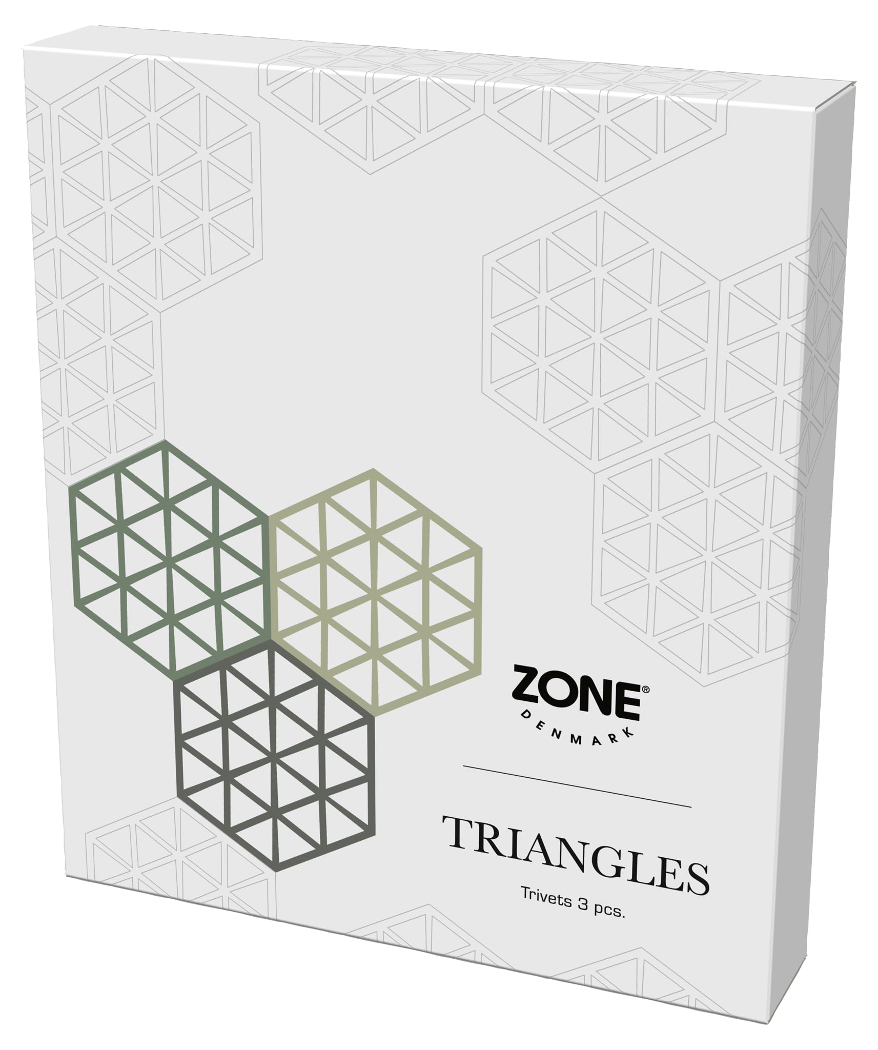 Zone - panonderzetter triangles lang (24x14cm) - warm sand - Hoge Ramen