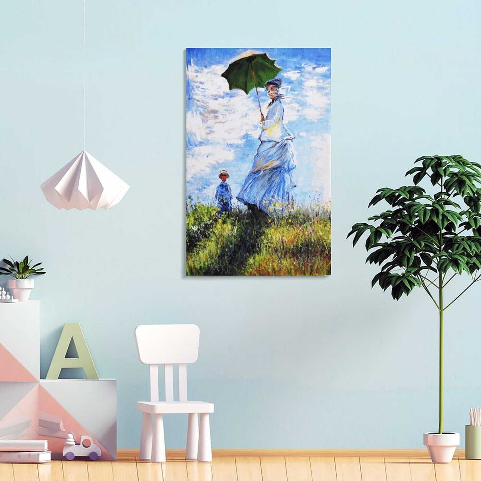 Amazon.co.jp: クロード・モネ『日傘をさす女性』 油絵 日本画 絵画