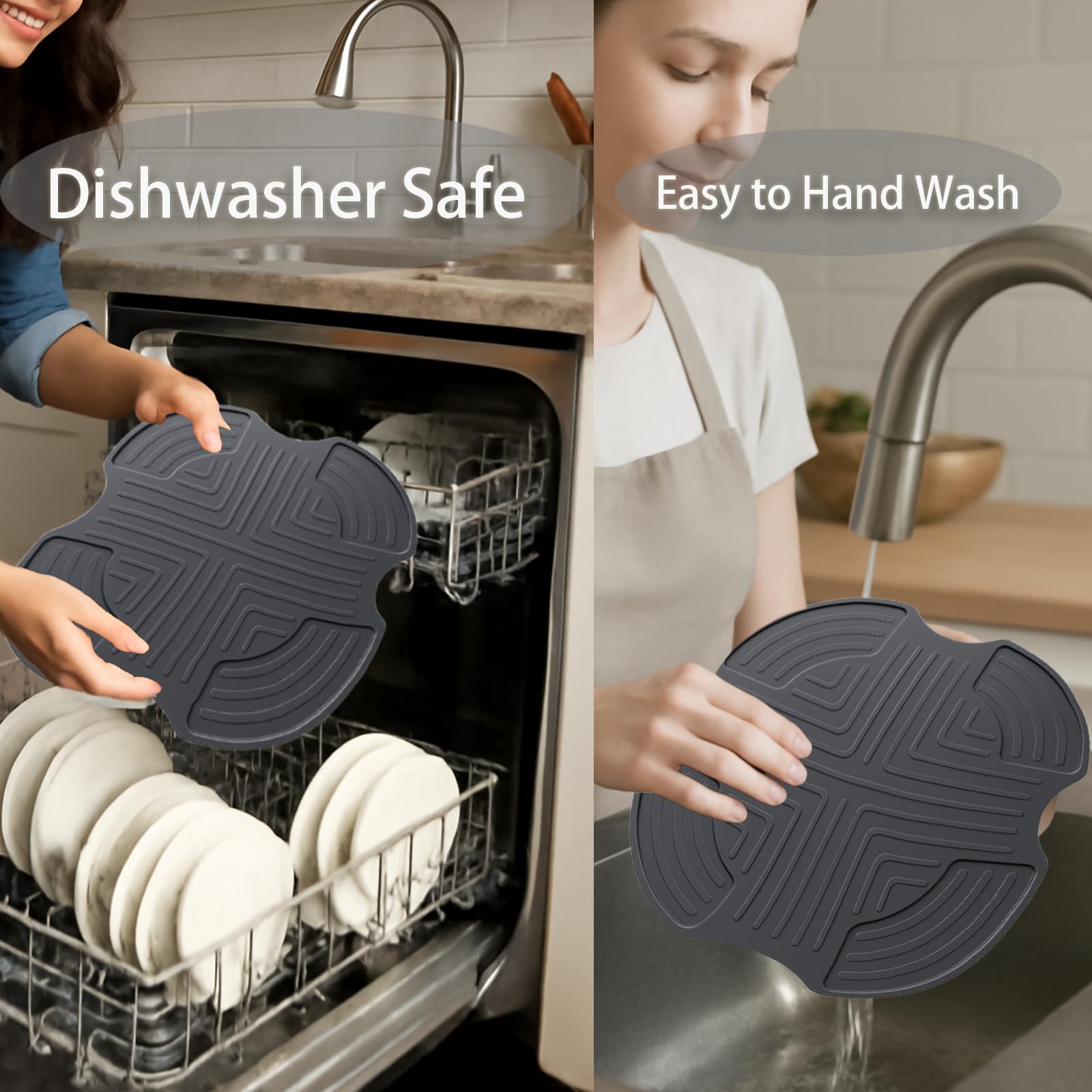 Dessous De Plat Silicone Pour Friteuse Ninja Crispi FN101EU - 26,5x26,5cm - Antidérapant Et Résistant à 220°C - 9